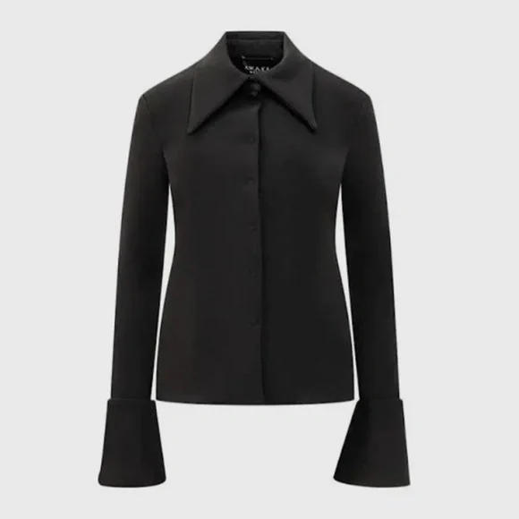 A.W.A.K.E. Mode Structured Shirt Black Size 40 - Picture 2 of 12